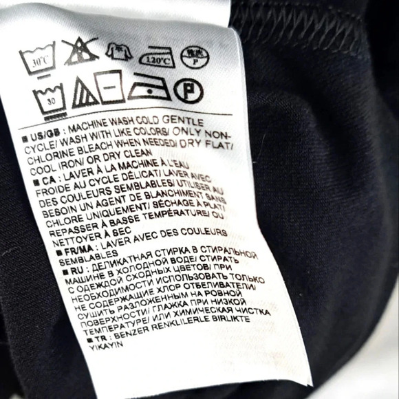 NWT Banana Republic Black Jersey Knit 3/4 Sleeve Layer Dress sz L - Picture 8 of 8